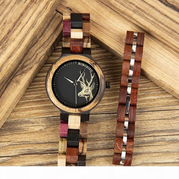 

f bobo bird reloj hombre wooden bracelet nature wood men watch handmade auto date color quartz wristwatches great gifts, Slivery;brown