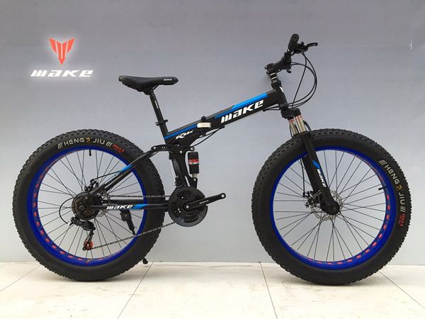 

factory direct 26-inch 21-speed folding snowmobile double shock-absorbing mountain bike bicycle export customization