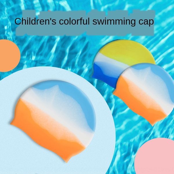 

children's matching two-color swimming cap color swimming cap for children training