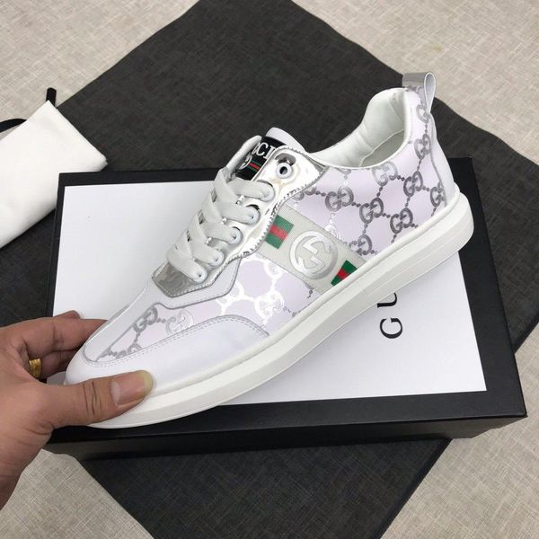 

моды класса люкс мужская повседневная обувь кожа lace-up мужская обувь мужские кроссовки качество мода platforms большой размер для мужчин с, Black