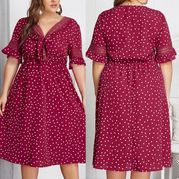 

casual dresses beach boho dress women summer elegant party ladies dots oversized female midi for, Black;gray