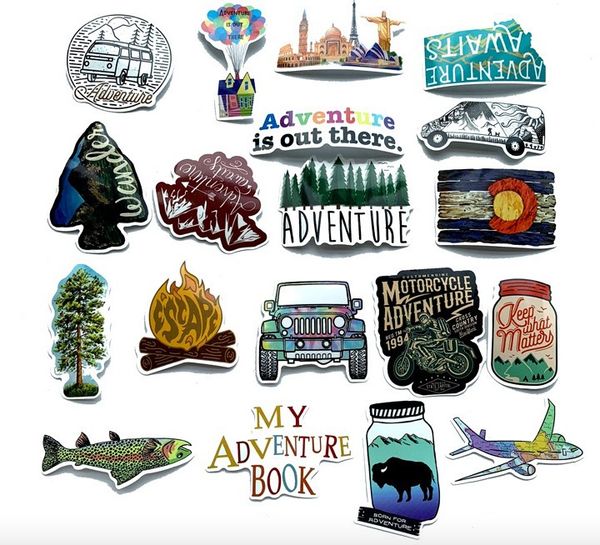 

5 sets=325pcs outdoor sports pvc waterproof sticker trolley case toy guitar notebook sticker