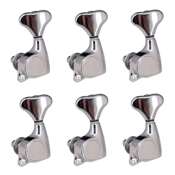 

1 pack left electric guitar tuning pegs sealed-gear silver 6l diy