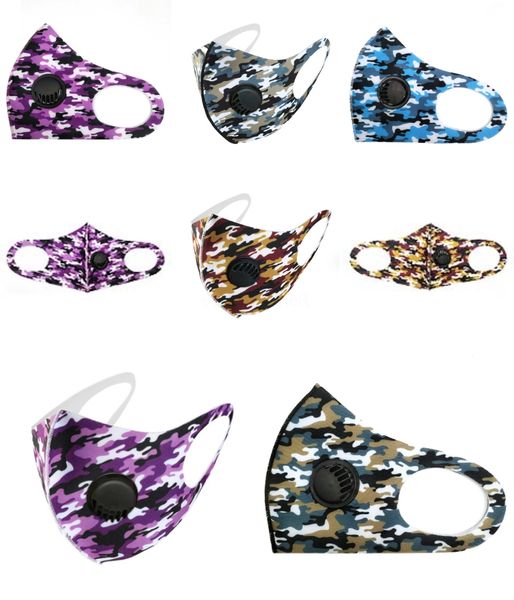 

cycling face mask with breathable valve anti dust man woman running anti-pollution bike face mask mesh designer printed masks ffa4052-4 ##37, Black