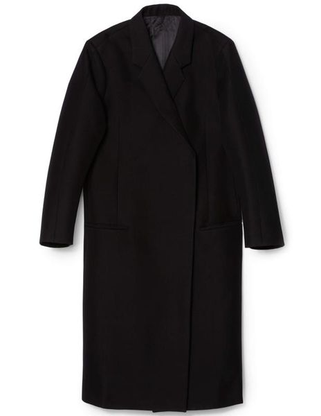 

women's wool & blends 2021 women trench spring casual oversize black coat