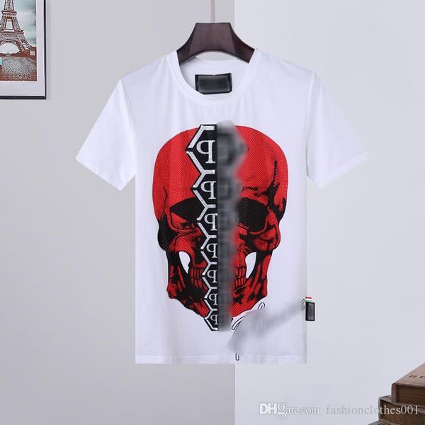 

mens designer t shirts mens skull t-shirt printing t shirt tees designer shoes sandal phillip plain phillip plain pp yy01, Black;brown