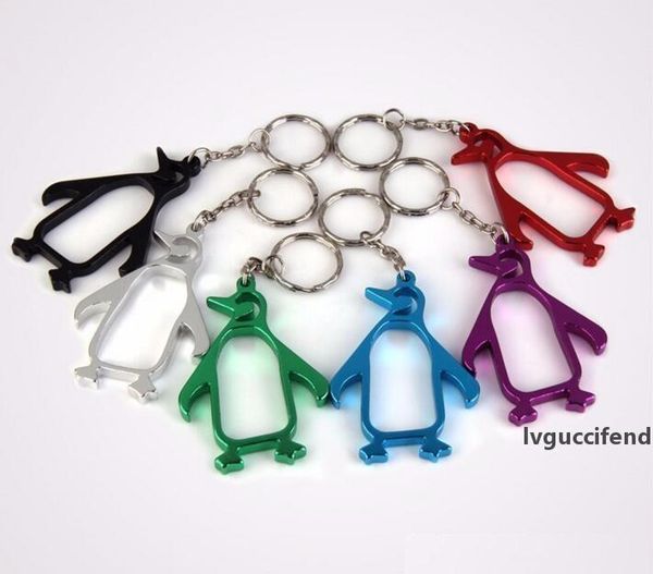 

lovely penguin beer bottle opener key ring aluminum alloy animal bottle opener with key chain wb1208