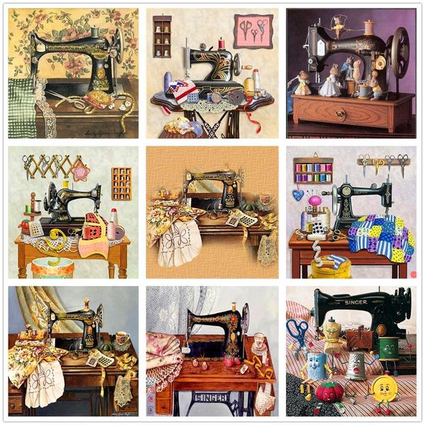 

5d diamond painting full diamond new art sewing machine diamond mosaic embroidery decoration home decoration