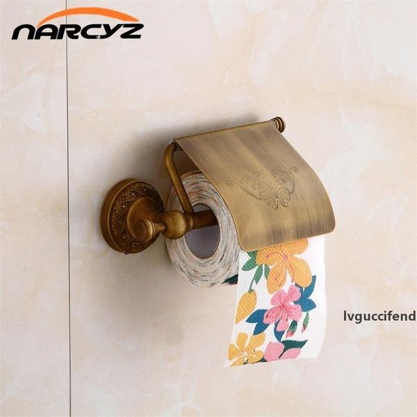 

european-style bathroom full black antique tissue box roll holder toilet copper paper towel rack 9020k t200425
