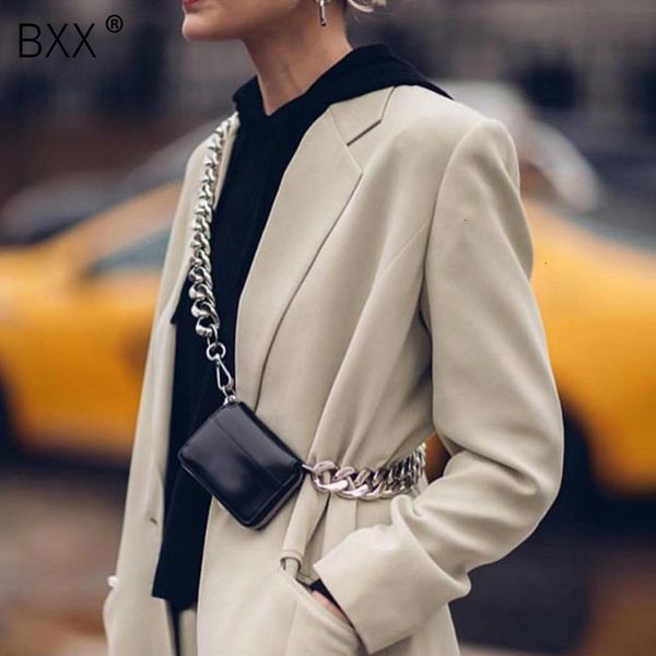 

bxx] 2020 spring summer stylish black white colr single wide zipper pu leather small messenger bag all match lm665