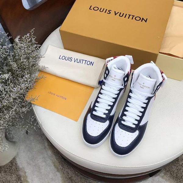 

2020 couple shoes fashion luxury mens leather casual sport shoes,personality wild high mens casual shoes size 35-46 00135, Black