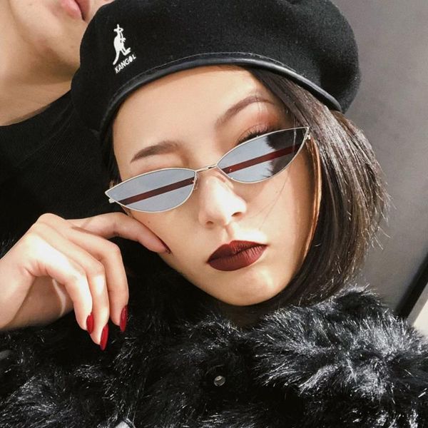 

cute cat eye sunglasses women retro small black red pink cateye sun glasses female vintage shades for women, White;black