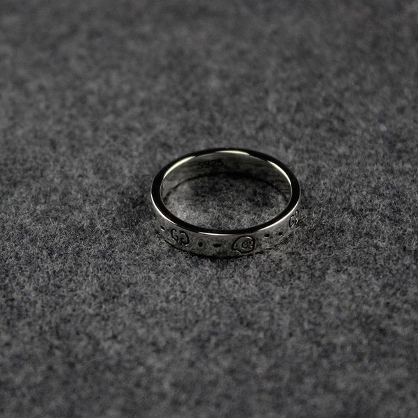 

vintage hollow thin ghost ring luxury designer narrow letter ring men sterling silver ring bohemian charm jewelry
