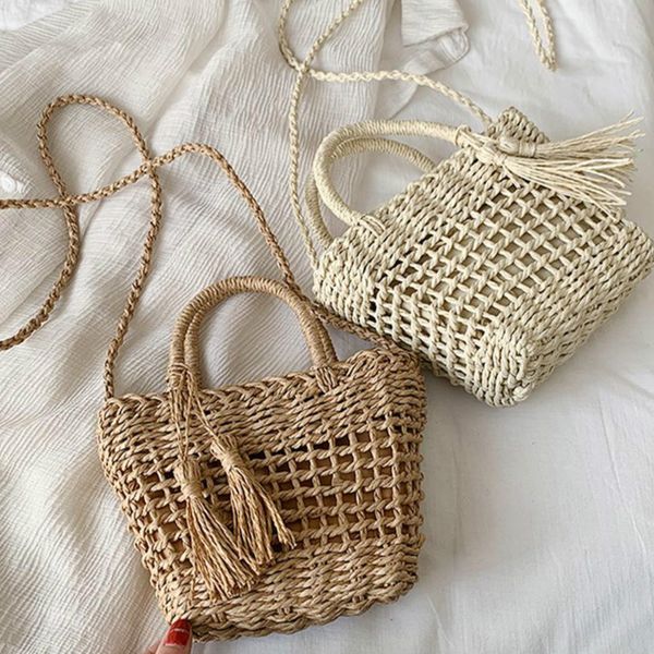 

rattan weave women crossbody shoulder bag summer woven ladies straw messenger handbag retro women rattan shoulder purse 2020