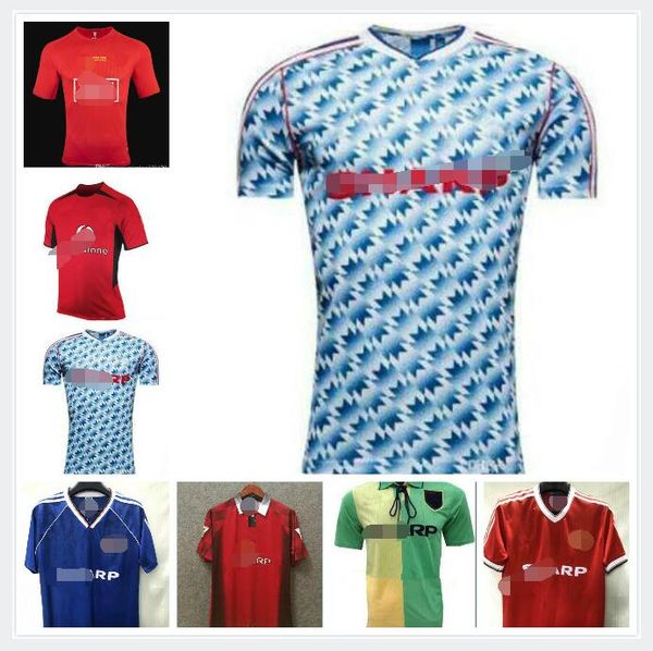 

s- man 07 08 90 92 united retro ucl final match utd home manchester jersey 1994 1998 united ronaldo beckham cantona keane scholes jersey, Black