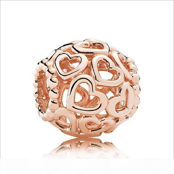 

2020 новые подлинная 925 серебряных розовое золото charm beads sterling с ослепительная cz fit pandora charms браслет ожерелье diy ювелирные, Black
