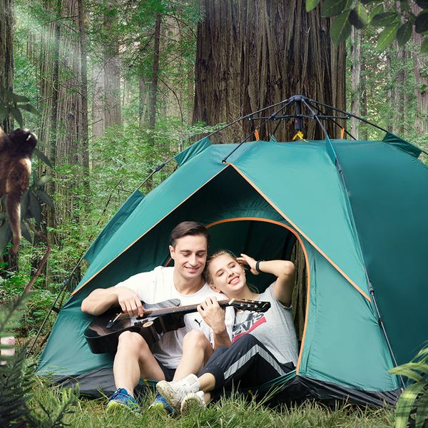 

tents and shelters automatic camping tent 4 seasons family outdoor tourist waterproof 1-4 person instant setup protable backpacking