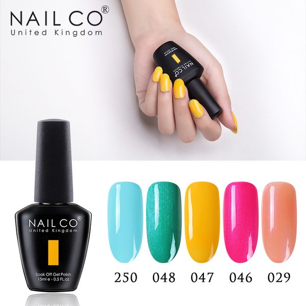 

nailco pure macaron 47colors uv gel nail polish hybrid varnish semi permanant lucky lacquer gelpolish nails art all for manicure, Red;pink