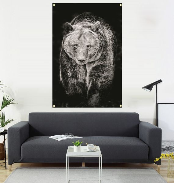 

the front bears hang pictures and flags, living room decoration, sofa background, interior decoration painting, 600d4 buckle, 100 * 150cm
