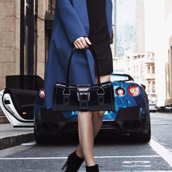 

leather brand women bag\handbags retro female tote bag fashion simple ladies' shoulder bag designer black bag~quality guaranteed
