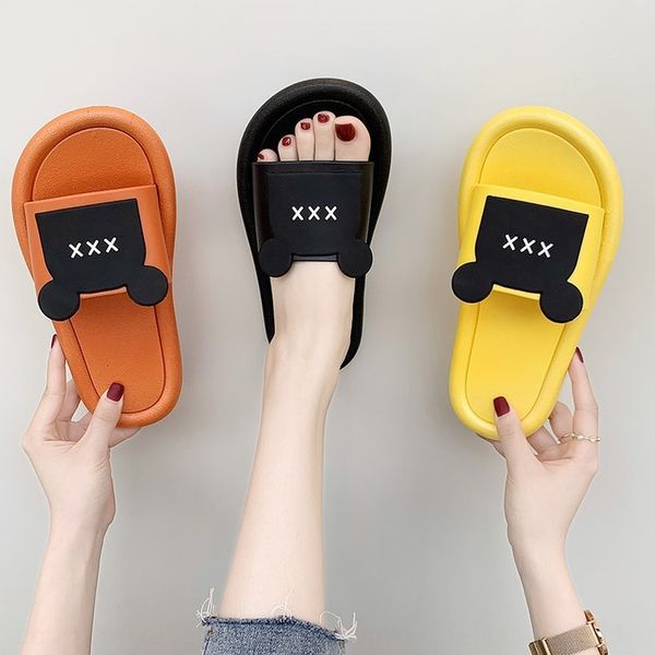

women's 2020 summer new internet celebrity ins for slippers home wear out-of-the-word kawai slippers for women