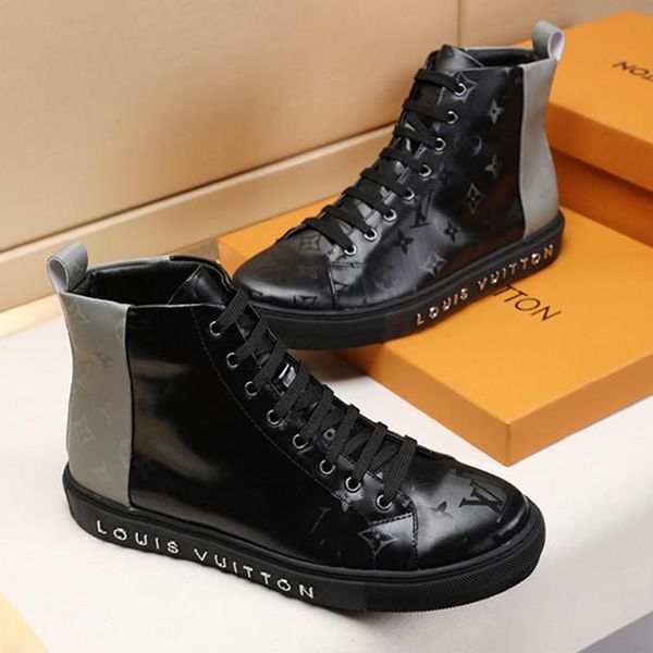 

fashion casual shoes for men luxury outdoor platforms zapatos de hombre tattoo sneaker boot casual shoes mens boots bottes hommes fast s, Black