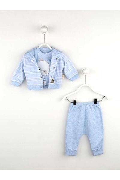 

синий baby boy 3 пк set, White