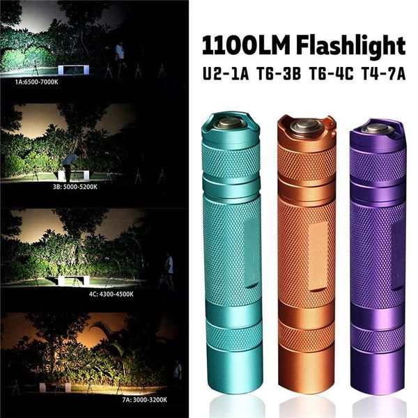 

flashlights torches convoy s2+ 7135*8 driver l2 u2 t6 1100lm 3/5modes super bright floodlight for camping led torch lantern lamp