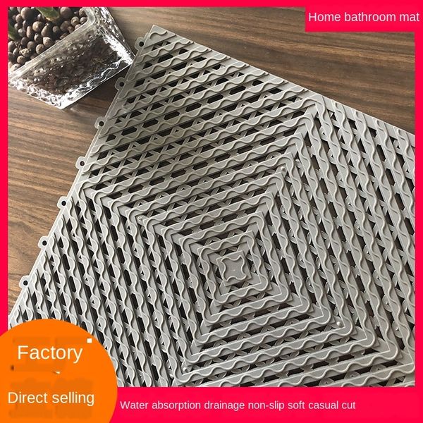 

new pvc stitching anti-skid floor non-absorbent waterproof hollow non-slip floor non-slip mat toilet bathroom anti-skid mat