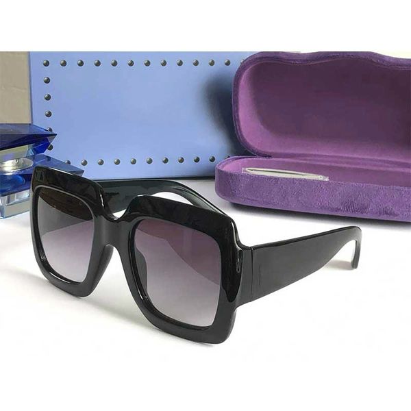 

2020 new selling female sunglasses summer generous style square full frame pure color glasses uv protection 0053, White;black