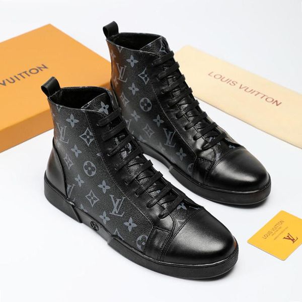 

new mens shoes casual fashion boots luxury chaussures pour hommes tattoo sneaker boot fashion boots men shoes zapatos de hombre luxury desig, Black