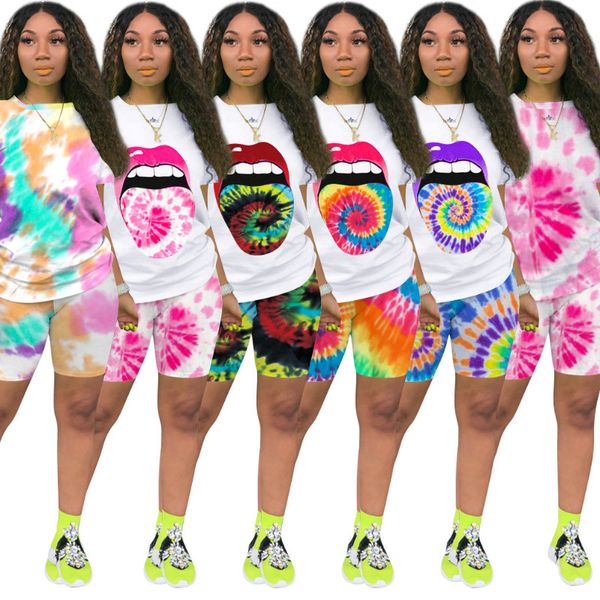 

women sport style clothing set summer clothing suits fashion cartoon printed casual suits womens loose 2020 clothing, Gray