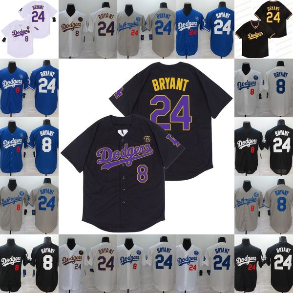 

los angeles 8 24 bryant kb black mamba baseball jersey 100% stitched name stitched number in stock fast shipping high quality, Blue;black