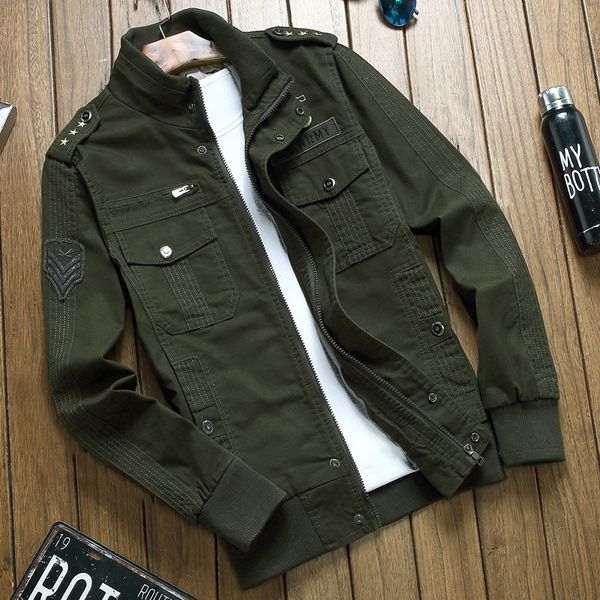 

air force one cotton washed men's special forces pilot casual tooling uniform jacket youth large sizeuniform jacket, Black;brown