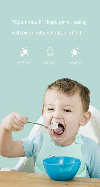 

awesome silica gel silica gel baby pig waterproof silicone feeding baby bib saliva rice bib children eating anti-dirty artifact
