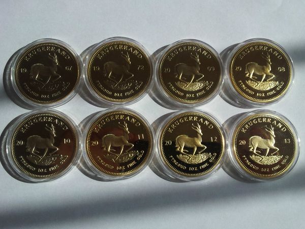 

1967-2016 south africa krugerrand coin 1oz plated 24k gold coin collection gift metal arts crafts dhl 200pcs/lot