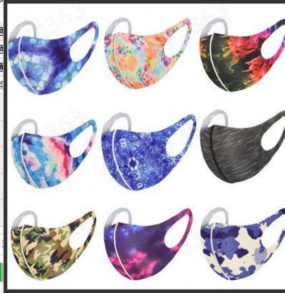 

сша stock дизайнер печатной маски мода маска одноразовых масок для взрослых звездного неба пламени маскировочных маски уха висит пыль
