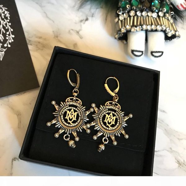 

e selling retro iconic skull personality designer earrings luxury designer jewelry women earrings, Golden