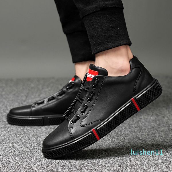 

big size 36-46 outdoor men casual shoes fashion genuine leather couples shoes summer breathable men's hole flats l11, Black