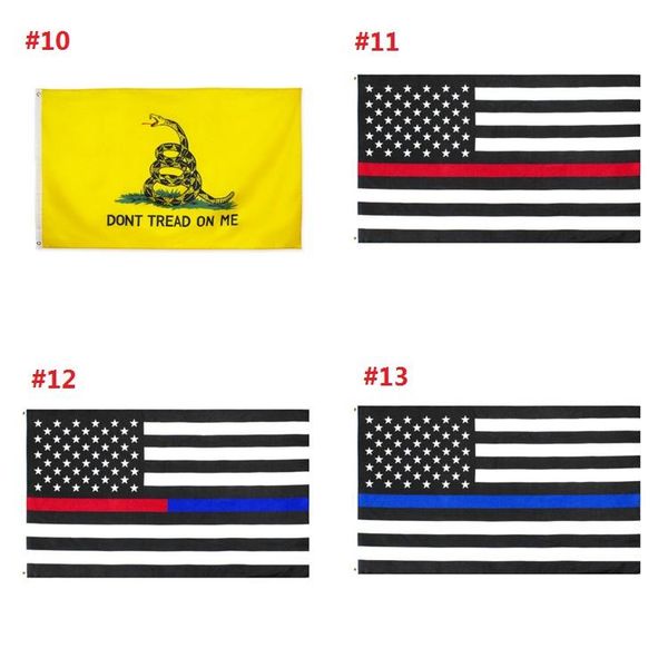 

90*150 trump flag 3*5 feet thin blue line red line us flag presidential flags dont tread on me banner bwe437
