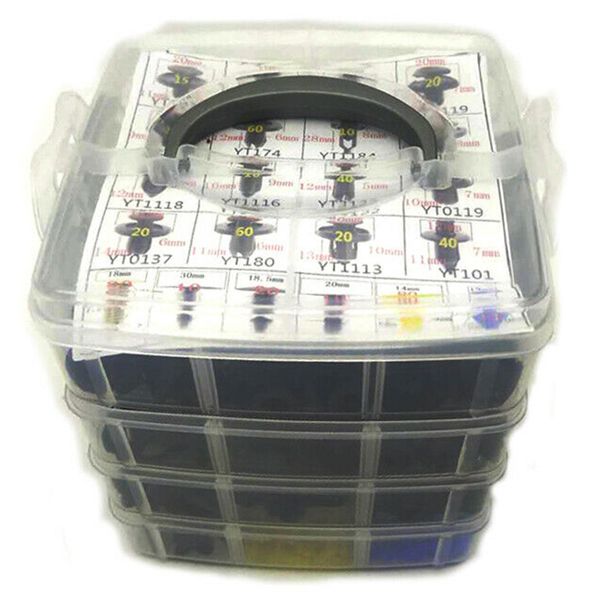 

650 pcs plastic car fender retainer different fasteners clip moulding