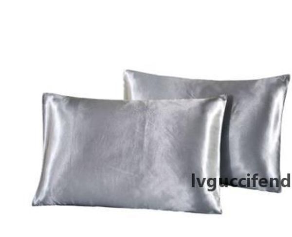 

naturelife silk satin pillowcase home multicolor ice silk pillow case solid color double face envelope bedding pillow cover