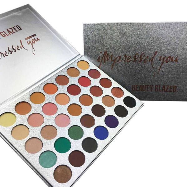 

beautiful glaze color 35 colors eye shadow palette impress you eye shadow makeup matte shimmer eye shadow palette professional brand cosmeti