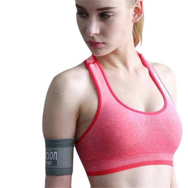 

gym clothing women yoga bra sports running fitness bras female straps padded crop underwear athletic segment dyeing vest, White;black