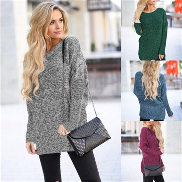 

women panelled long sleeve sweater fashion occident trend loose bat sleeve round neck designer female casual tshirt sweater, White