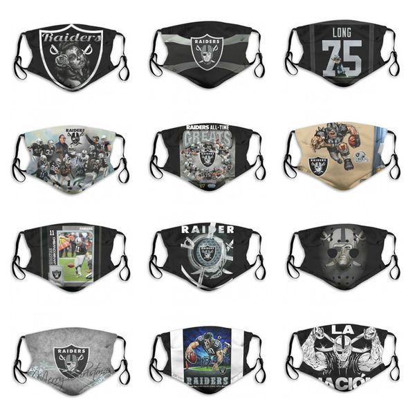 

2020 New Fashion Luxury Designer 5 Layer Dust Mask Rugby Team Auckland Raiders Breathable Protective Reusable Face Masks PM2.5