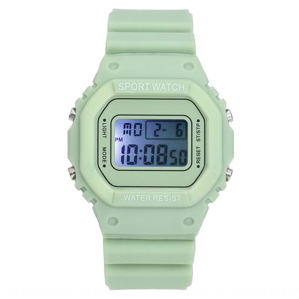 

unicorn girls' ins style students' waterproof cute electronic korean style simple green matcha electronic watch color watch, Blue