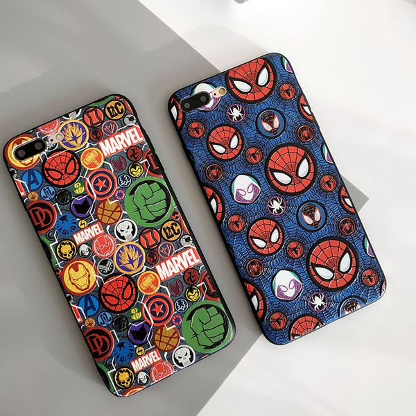 

cool marvel spiderman phone case for iphone xr xs max x soft imd protective back capa for iphone 7 8 6 6s plus fundas coque