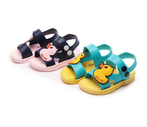 

mini sed2019 season new baby baby child anti-skid boy boy duck cute rubber shoes, Black;grey