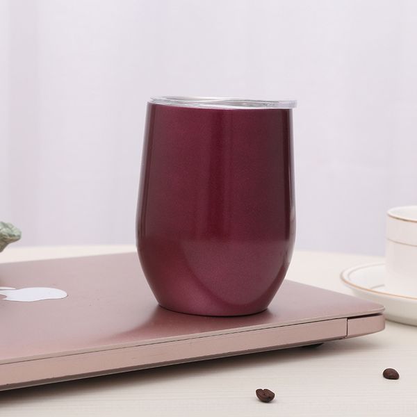 

new simple european-style stainless steel red wine creative wine glass eggshell gift cup big belly cup